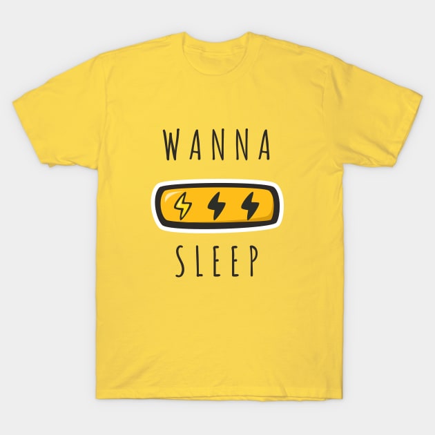 Energy low wanna sleep T-Shirt by Kutaitum